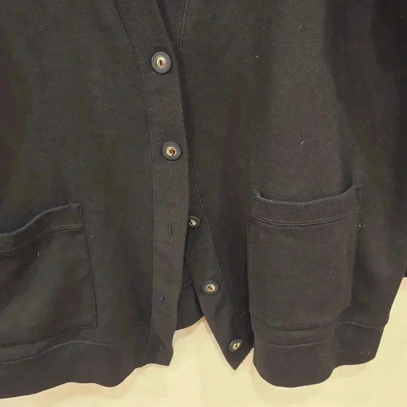 Vintage Hunt Club Womens 20W Black Button Front Heavy Cardigan - Picture 3 of 5
